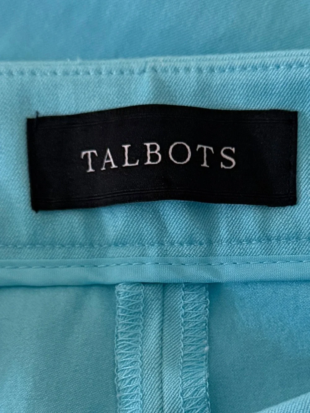 Talbots Chatham Crop pants with scalloped edges. Tiffany Blue size 16P NEW